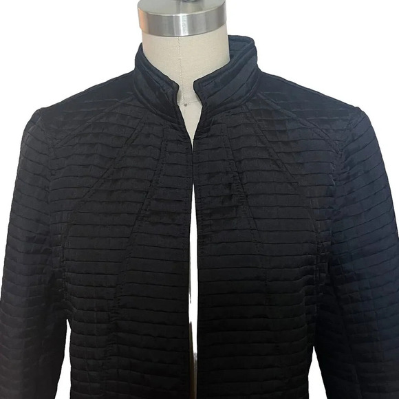 Vintage Harve Benard Quilted Lightweight Jacket Womens Black Size 6 - Picture 4 of 11